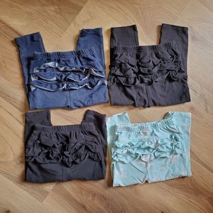 Garanimals Ruffle Butt Leggings - 4 Pack Bundle - 18M Baby Toddler Girl Pants